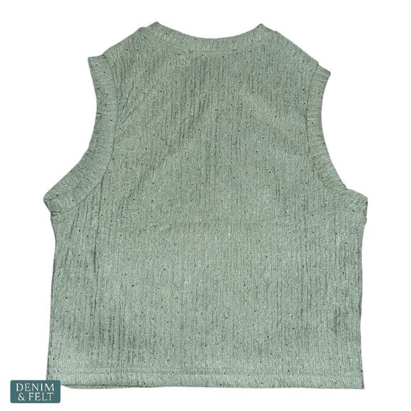 Love Poem Boutique Mint Crinkle Rhinestone Two Piece Lounge Set Sparkle M NEW - Picture 6 of 13